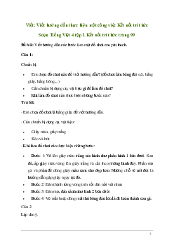 Soạn bài Viết: Viết hướng dẫn thực hiện một công việc | Kết nối tri thức