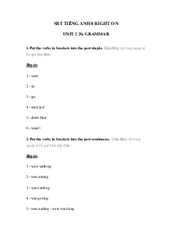 Sách bài tập Right on 8 unit 2 2b Grammar