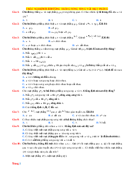 TOP 20 câu trắc nghiệm Toán 11 bài đường thẳng song song với mặt phẳng (có đáp án)