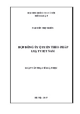 Luận văn thạc sĩ luật học hợp đồng ủy quyền theo pháp luật việt nam