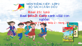 Giáo án điện tử Tiếng việt 2 Bài 21 Cánh diều: Lá phổi xanh - Đọc: Cây xanh với con người