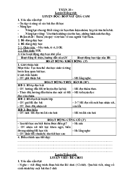 Giáo án buổi 2 Tiếng Việt 2 sách Cánh diều | Tuần 34