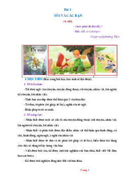 Giáo án môn Văn 6 Bài 1: Tôi và các bạn sách Kết nối tri thức