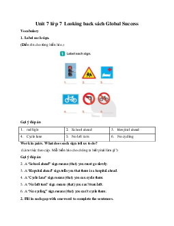 Unit 7 lớp 7 Looking back sách Global Success
