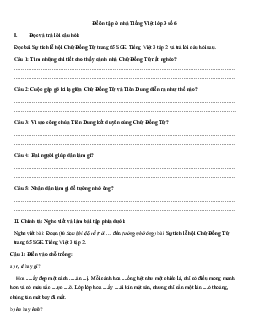 Đề ôn tập ở nhà Tiếng Việt lớp 3 số 6