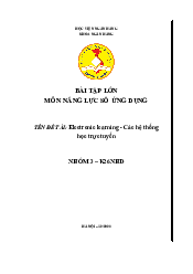 Bài Tập Lớn: Electronic Learning - Các Hệ Thống Học Trực Tuyến Môn Năng Lực Số Ứng Dụng