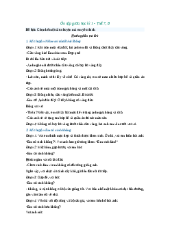 Giải VBT môn Tiếng việt 2 - Bài học kì 1 - Tiết 7, 8 | Kết nối tri thức