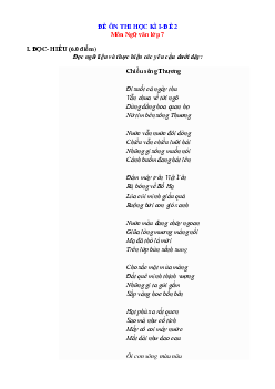 Đề ôn thi HK 1 môn văn 7 Cánh diều- Đề 2