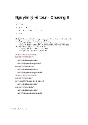 Bài tập chương 8  -  Nguyên lý kế toán | Đại học Kinh Tế Quốc Dân