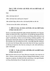 Viết 4-5 câu về nhân vật thiếu nhi em biết hoặc về bạn của em hay nhất | Tập làm văn lớp 2