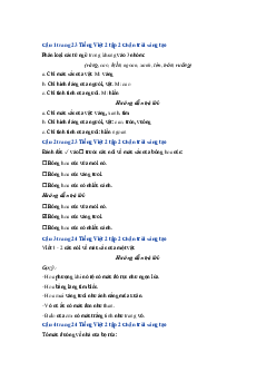 Giải VBT môn Tiếng việt 2 - Bài 1: Bọ rùa tìm mẹ | Chân trời sáng tạo