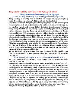 Văn mẫu lớp 6 Kết nối tri thức bài Đóng vai nhân vật kể lại một truyện cổ tích Ngắn gọn nhất