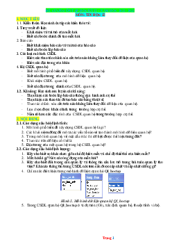 Đề cương ôn tập học kỳ 2 Tin 12 năm 2022-2023