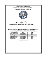 Bài tập lớn: Ứng dụng mã hóa và giải mã DES vào bảo mật tin nhắn giữa hai thiết bị | Môn An toàn và bảo mật thông tin - Đại học Công Nghệ Đông Á