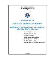 Tiểu luận Khó Khăn Cân Bằng Học Tập Và Làm Thêm Của Sinh Viên môn Phương pháp học - Trường Đại học Văn Hiến.