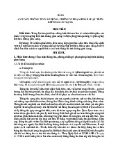 BÀI 6 AN TOÀN THÔNG TIN VÀ PHÒNG CHỐNG VI PHẠM PHÁP LUẬT TRÊN KHÔNG GIAN MẠNG