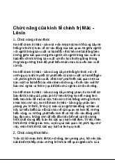 Chức năng của Kinh tế Chính trị Mác - Lênin: Nhận thức, Thực tiễn, Tư tưởng | Kinh tế chính trị  | Đại học Hàng hải Việt Nam