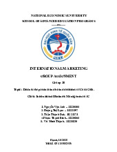 Discuss the product and brand decisions of Coca Cola | Môn Marketing quốc tế - Đại học Kinh Tế Quốc Dân