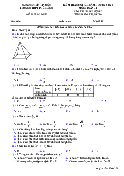 Đề cuối kì 1 Toán 11 năm 2023 – 2024 trường THPT Phú Riềng – Bình Phước