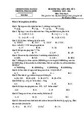Đề giữa học kì 1 Toán 6 năm 2025 – 2026 trường THCS Ba Đồn – Quảng Trị