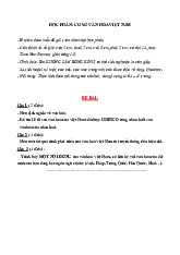 Cơ Sở Văn Hoá VN - Đề Thi Cuối Kỳ Csvhvn 2024. Môn Cơ sở văn hóa Việt Nam | Đại học Trường Đại học Phenika.