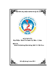 Kinh tế thị trường định hướng xã hội chủ nghĩa ở Việt Nam - Triết học Mác Lenin | Đại học Kinh Tế Quốc Dân