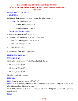 Ôn thi HSG Toán 6 chủ đề: Đánh giá để tìm thành phần chưa biết của lũy thừa