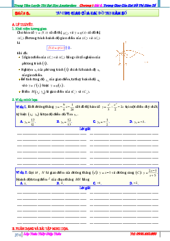 Bài tập tương giao của hai đồ thị hàm số – Diệp Tuân Toán 12