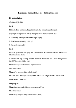 Tiếng Anh 10 Unit 10: Language - Kết Nối Tri Thức