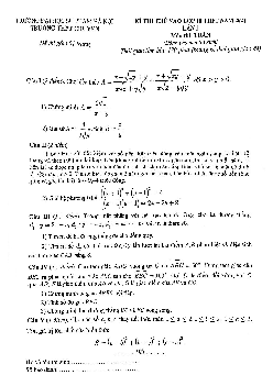 Đề thi thử vào lớp 10 môn Toán lần 1 năm 2021 trường chuyên ĐHSP Hà Nội