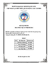 Bài tập nhóm Phát triển Fintech tại Việt Nam môn Quản trị rủi ro | Đại học Kinh tế Quốc Dân