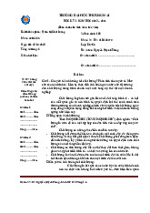 Bài Thi Học Phần: Quản Trị Chất Lượng - Đề Số 05 | Trường Đại học Thương Mại