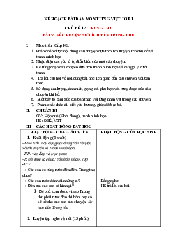 Chủ đề 12: Trung thu | Bài 6 || Giáo án Tiếng Việt 1 bộ sách Chân trời sáng tạo