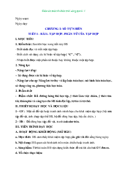 Giáo án Toán 6 sách Chân trời sáng tạo HK1