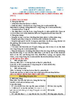Giáo án Lịch sử và địa lí lớp 4 Tuần 4 | Chân trời sáng tạo