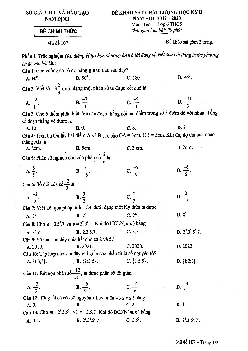 Đề thi học kỳ 2 Toán 6 năm học 2019 – 2020 sở GD&ĐT Nam Định