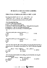 Đề thi giữa kì hóa đại cương 2 - Hóa Đại cương 2 | Trường Đại học Khoa học Tự nhiên, Đại học Quốc gia Thành phố Hồ Chí Minh