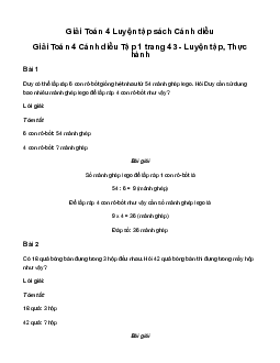 Giải Toán lớp 4 Bài 18: Luyện tập | Cánh diều