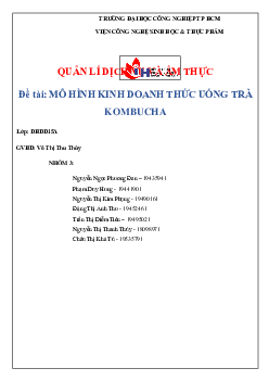 Tiểu luận "Mô hình kinh doanh thức uống trà Kombucha"