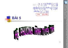 Sách tham khảo hệ phương trình tuyến tính | Môn đại số tuyến tính