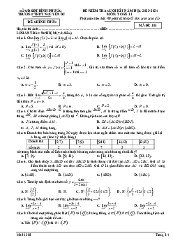 Đề cuối kì 1 Toán 11 năm 2023 – 2024 trường THPT Nguyễn Du – Bình Phước