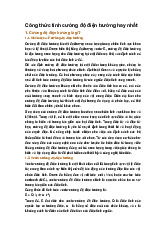 Công thức tính cường độ điện trường hay nhất