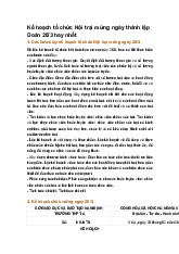 Kế hoạch tổ chức Hội trại mừng ngày thành lập Đoàn 26/3 hay nhất