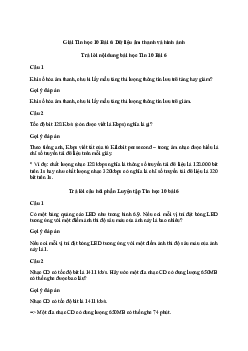 Tin học 10 Bài 6: Dữ liệu âm thanh và hình ảnh - Kết Nối Tri Thức