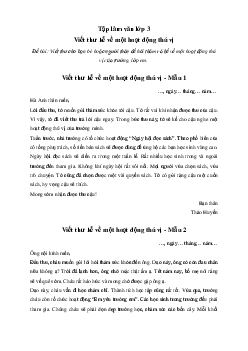 Viết thư để hỏi thăm và kể về một hoạt động thú vị của trường, lớp em | Tập làm văn lớp 3 Chân trời sáng tạo