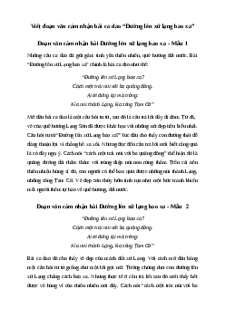 Văn mẫu lớp 6: Đoạn văn cảm nhận bài ca dao Đường lên xứ lạng bao xa (6 mẫu) | Kết nối tri thức