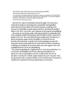 Write an easy of about 250 words on the following topic