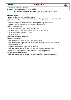 BPTC Lắp đặt ống chữa cháy | Học viện Nông nghiệp Việt Nam