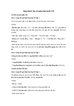 Soạn bài Câu cá mùa thu sách lớp 10 sách Cánh Diều