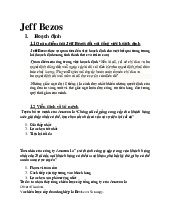 Jeff Bezos : Hoạch định - Môn quản trị học - Đại Học Kinh Tế - Đại học Đà Nẵng